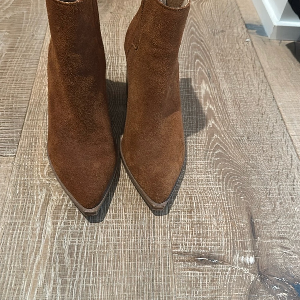 Brown Suede Women's Ankle Boots